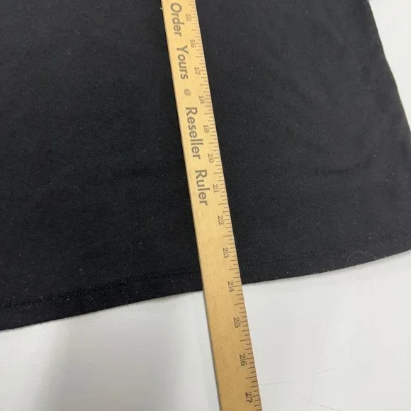 Anthropologie DREW Top Womens X Small Black Ruffle Pocket Short Sleeve T‎ Shirt - Picture 7 of 8